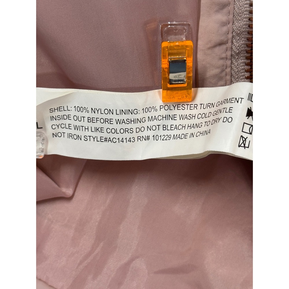 Ashley by 26 International Utility Pink Hooded Zip Up Jacket Women's L - Picture 4 of 4
